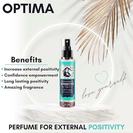 BEPOSITIVE Calmz,Relive,Optima For Men & Women, Long Lasting Perfume, Infused with crystals, Enhance Auras and Promote Positivity, Embrace Harmony (100 ml) Pack of 3