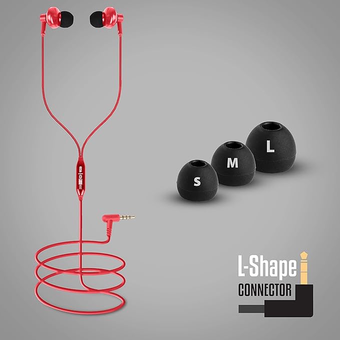 ZEBRONICS Zeb-Buds 10 (red) In Ear Wired Earphones