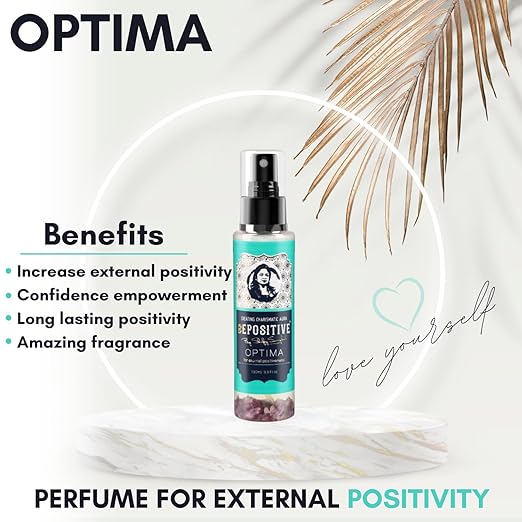 BEPOSITIVE Optima,Relive For Men & Women, Long Lasting Perfume, Infused with crystals, Enhance Auras and Promote Positivity, Embrace Harmony (100 ml) Pack of 2