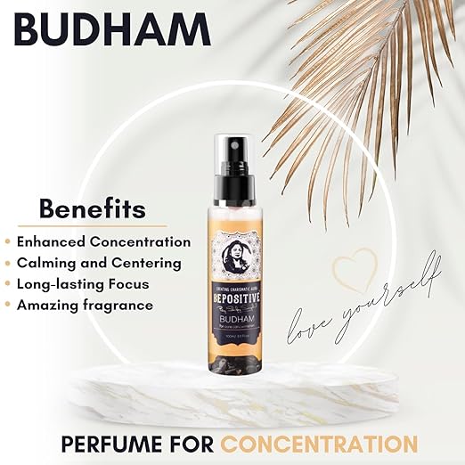 BEPOSITIVE Budham,Calmz For Men & Women, Long Lasting Perfume, Infused with crystals, Enhance Auras and Promote Positivity, Embrace Harmony (100 ml) Pack of 2