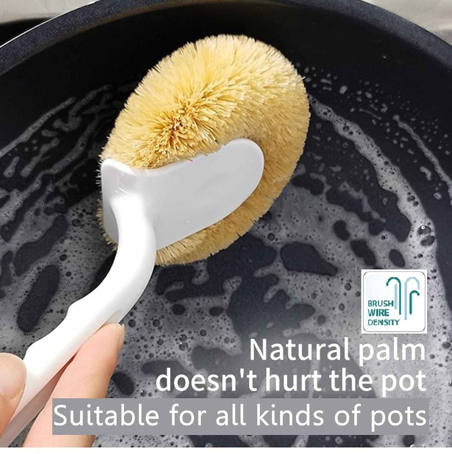 Coconut Fibre Pan Cleaning Brush