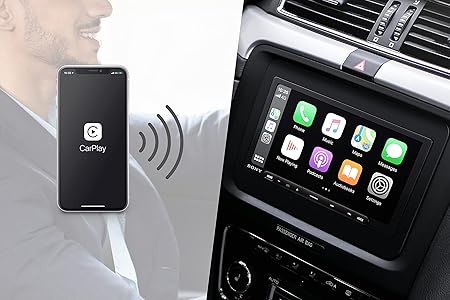 Sony Car Stereo XAV-AX6000 17.6 cm (6.95 inch) Capacitive Touch Screen Digital Media Receiver Wireless Android Auto Wireless Apple Car Play