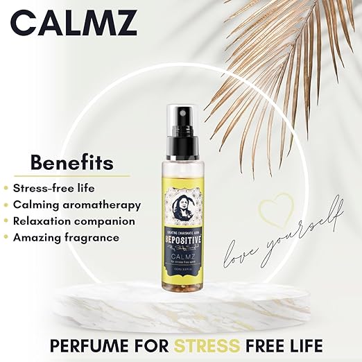BEPOSITIVE Calmz,Relive,Optima For Men & Women, Long Lasting Perfume, Infused with crystals, Enhance Auras and Promote Positivity, Embrace Harmony (100 ml) Pack of 3