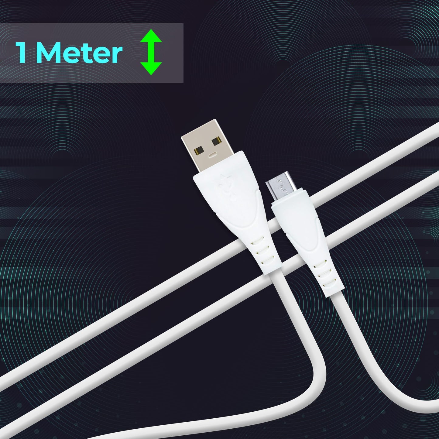 ZEBRONICS 1 m Micro USB Cable  ( White)