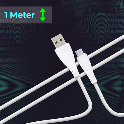 ZEBRONICS 1 m Micro USB Cable  ( White)