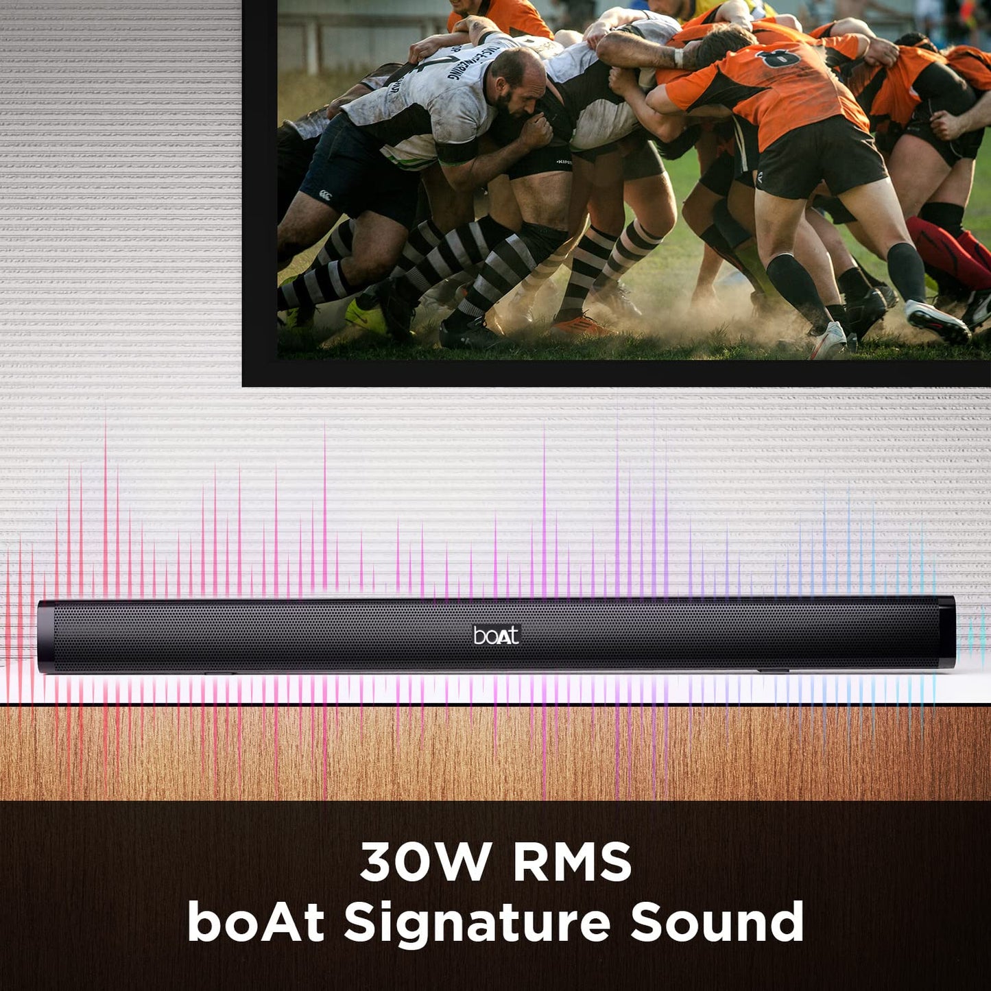 Open Box) boAt Aavante Bar 900 Bluetooth Soundbar with 30W RMS, (Premium Black)