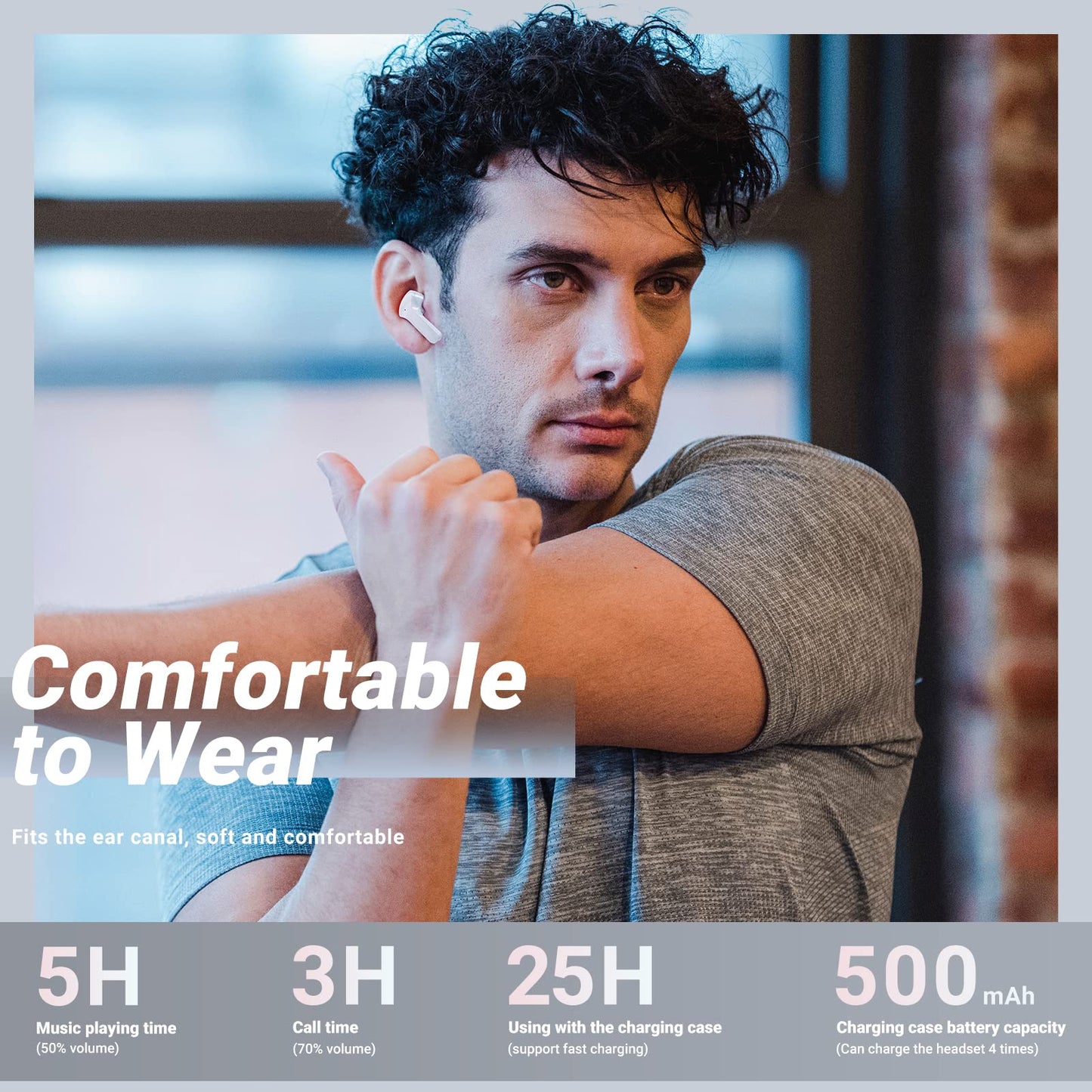 ACEFAST Wireless Earbuds, Bluetooth Headphones with ENC Noise Canceling
