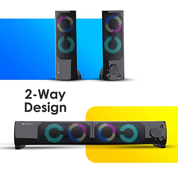 (Open Box) Zebronics Zeb Wonderbar 10 USB Powered 2.0 Computer Speaker with RGB Lights