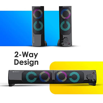 (Open Box) Zebronics Zeb Wonderbar 10 USB Powered 2.0 Computer Speaker with RGB Lights
