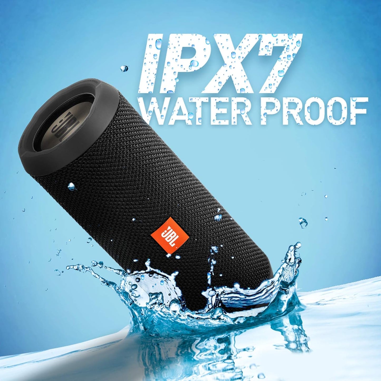 JBL Flip 3 Stealth by Harman Waterproof Portable Bluetooth Speaker with Rich Deep Bass