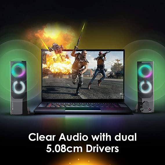 (Open Box) Zebronics Zeb Wonderbar 10 USB Powered 2.0 Computer Speaker with RGB Lights