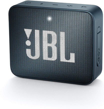 JBL Go 2, Wireless Portable Bluetooth Speaker with Mic, Signature Sound, Vibrant Color Options with IPX7 Waterproof (Black)