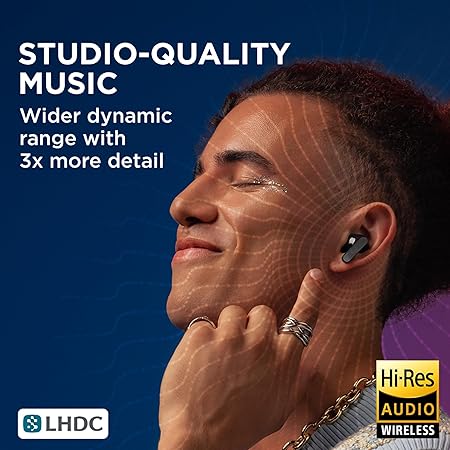 Motorola Moto Buds With Hi-Res Audio,Large 50bd ANC Bluetooth In Ear Headset(Coral Peach,True Wireless)