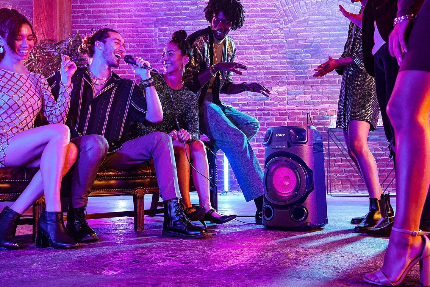 Sony MHC-V13 High-Power Party Speaker with Bluetooth connectivity Jet bass Booster,Mic/Guitar