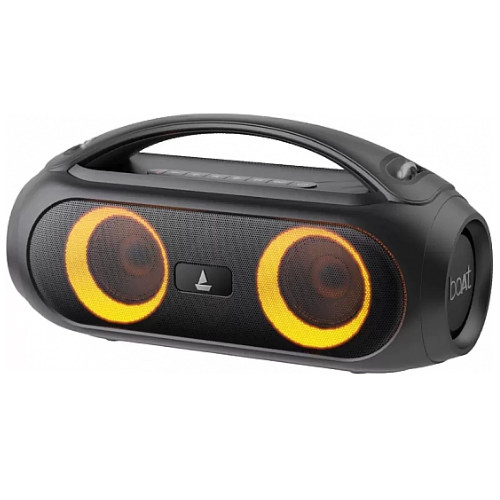 boAt Partypal 53 Portable Speaker with RGB LEDs and Mic for Calls 30 W Bluetooth Party Speaker (Midnight Black, Stereo Channel)