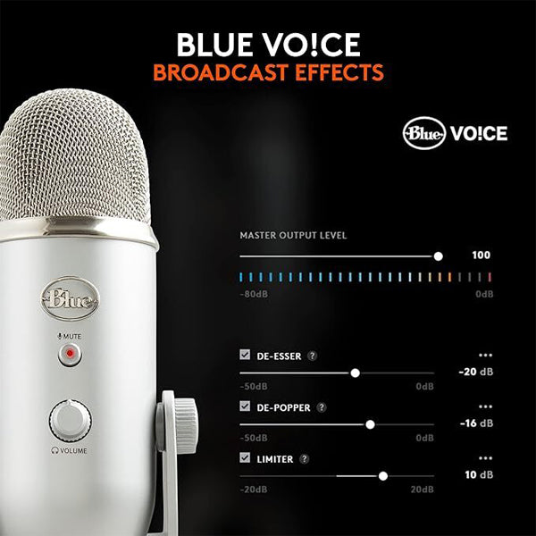 Blue Yeti USB Microphone for Recording, Streaming, Gaming, Podcasting on PC and Mac