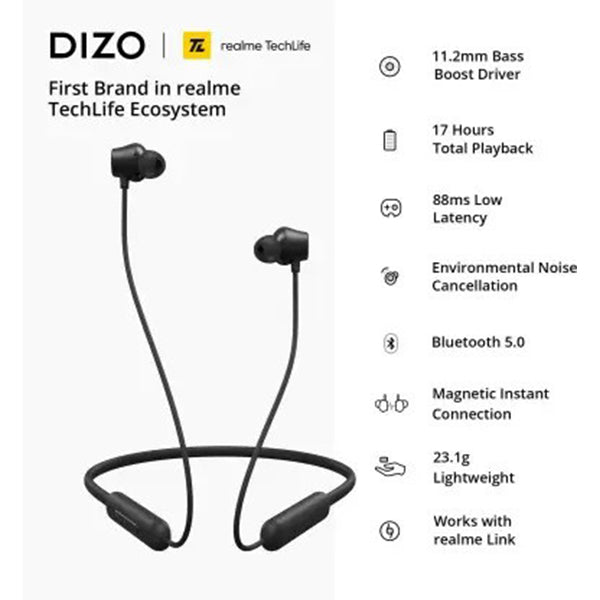 Dizo By Realme TechLife Wireless Bluetooth Headset