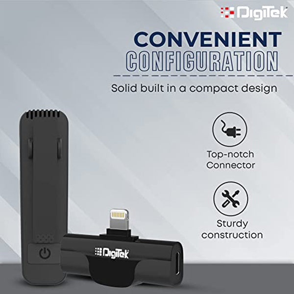 Digitek DWM-002 Wireless Microphone & Receiver with iPhone