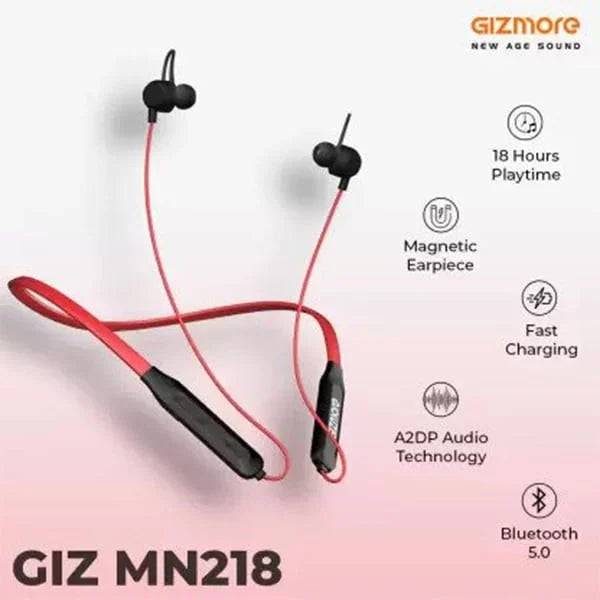 Gizmore MN218 Bluetooth Neckband Earphone