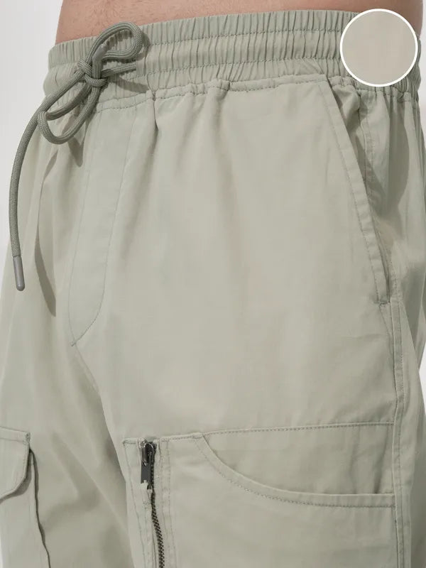 Suburbans Men Grey Solid Straight Fit Joggers