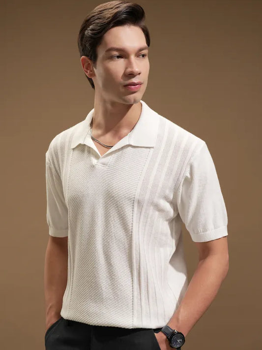 Suburbans Men White Printed Round Neck T-Shirts