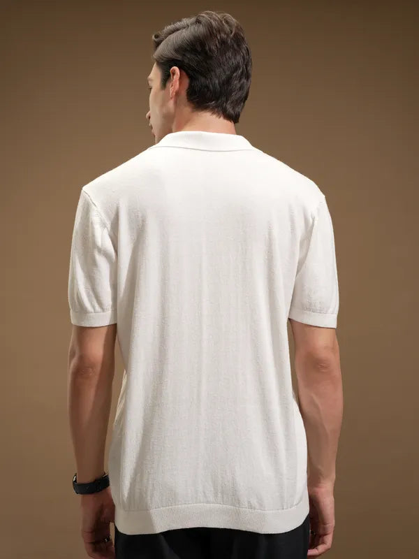 Suburbans Men White Printed Round Neck T-Shirts