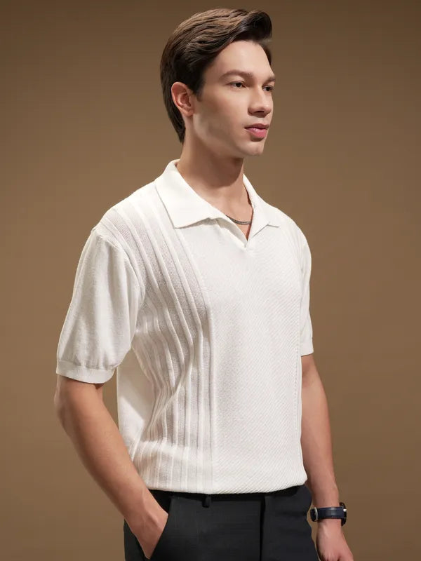 Suburbans Men White Printed Round Neck T-Shirts