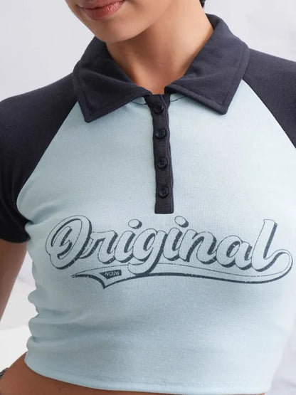 Suburbans   Women Blue Printed Fitted Tops