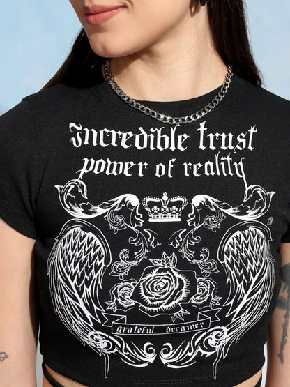 Suburbans Women Black Printed Fitted Top