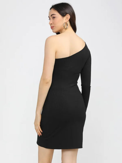 Suburbans  Women Black Solid Bodycon Dresses