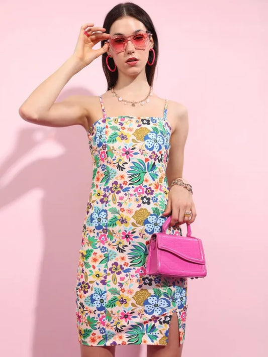 Suburbans   Women Multi Printed Bodycon Dresses