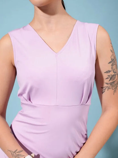 Suburbans  Women Pink Solid Bodycon Dresses