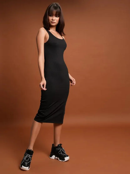 Suburbans Women Black Solid Bodycon Dresses