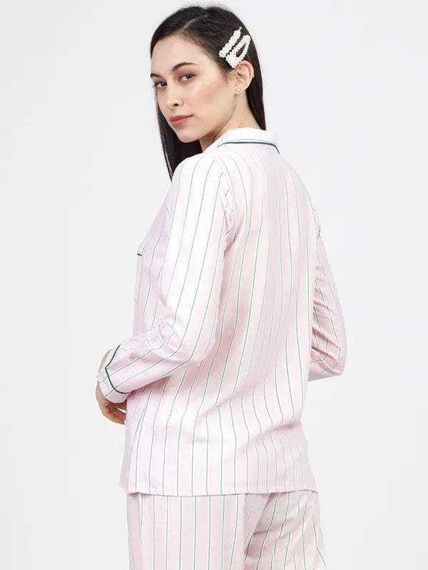 Suburbans  Striped Regular Fit Sleep Shirts