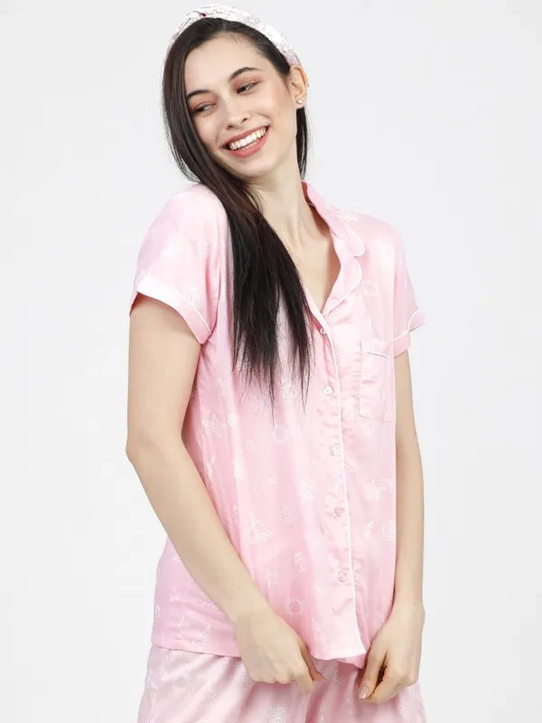 Suburbans  Printed Regular Fit Sleep Shirts