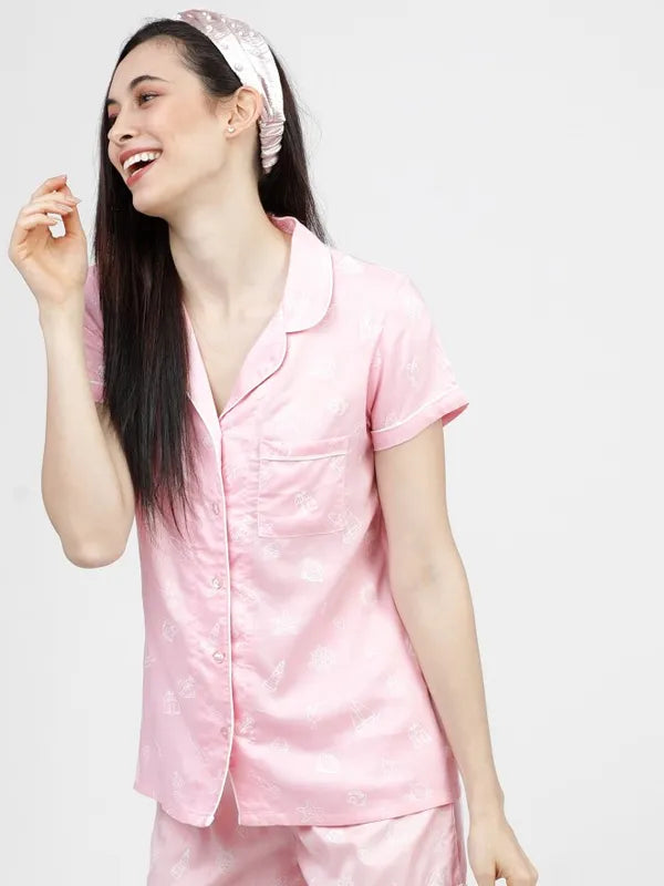 Suburbans  Printed Regular Fit Sleep Shirts