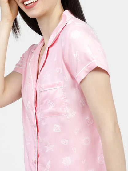 Suburbans  Printed Regular Fit Sleep Shirts
