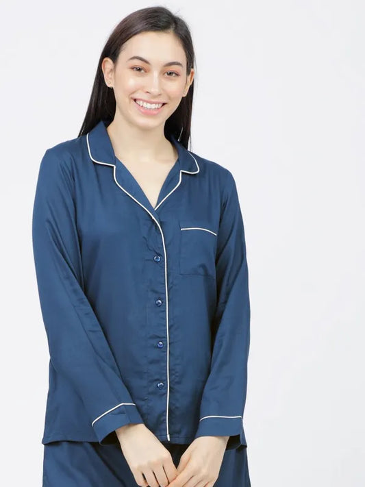 Suburbans  Solid Regular Fit Sleep Shirts