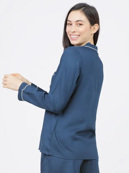Suburbans  Solid Regular Fit Sleep Shirts