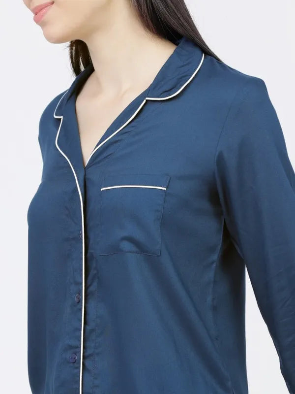 Suburbans  Solid Regular Fit Sleep Shirts