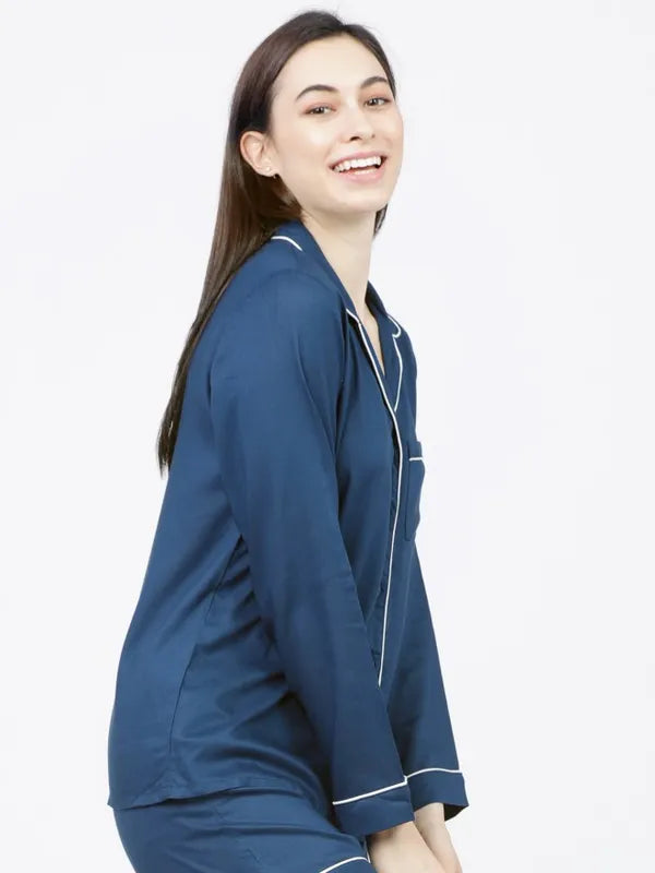 Suburbans  Solid Regular Fit Sleep Shirts