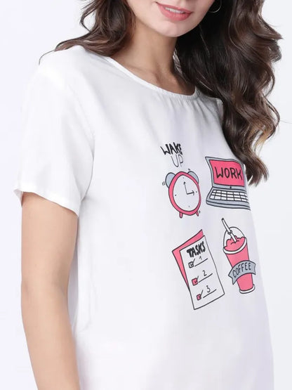 Suburbans  Printed Lounge Top