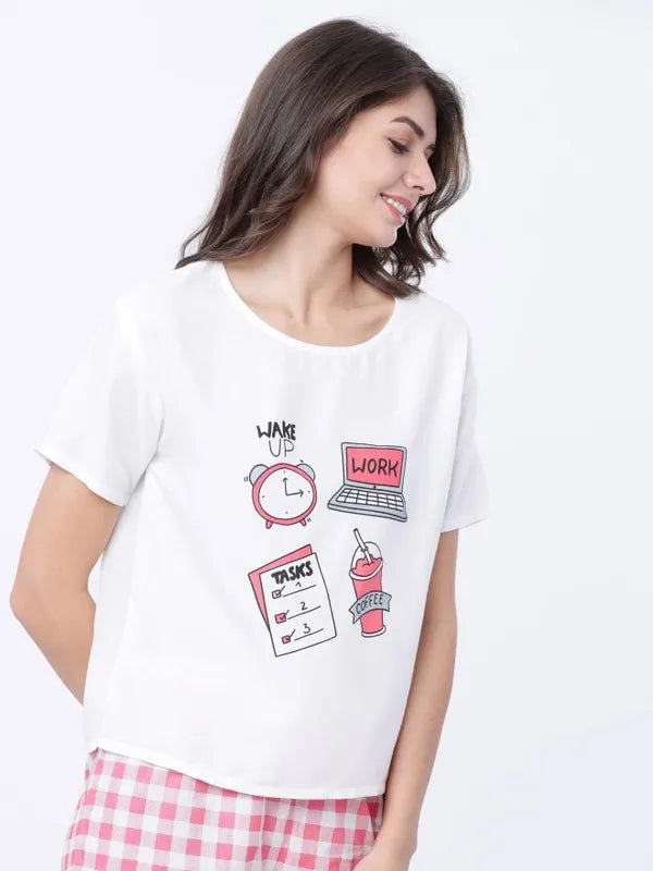 Suburbans  Printed Lounge Top