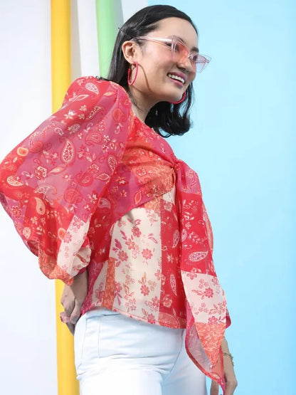 Suburbans  Women Pink Printed Regular Tops
