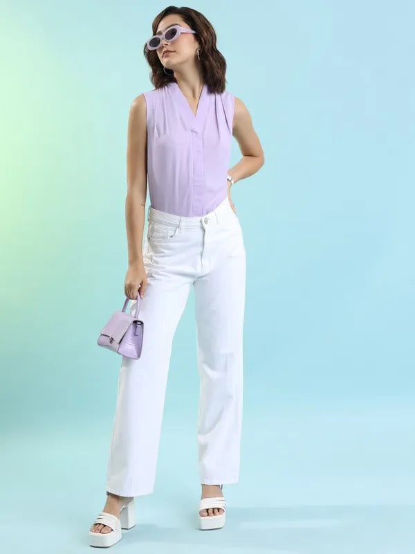 Suburbans   Women Purple Solid Regular Tops