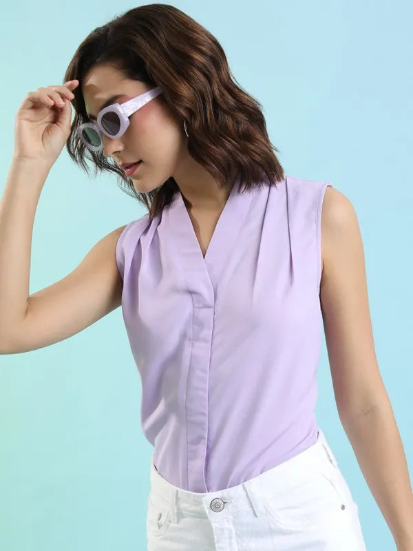 Suburbans   Women Purple Solid Regular Tops