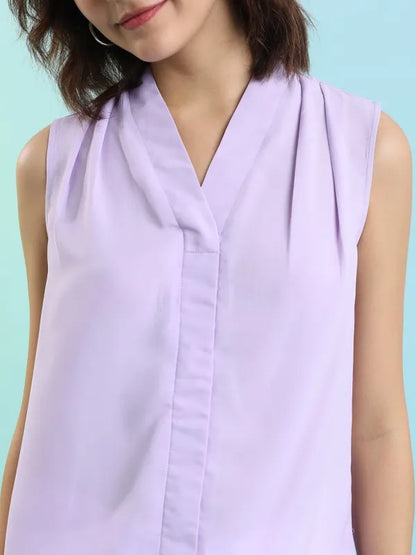 Suburbans   Women Purple Solid Regular Tops