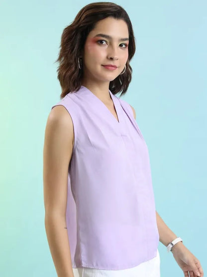 Suburbans   Women Purple Solid Regular Tops