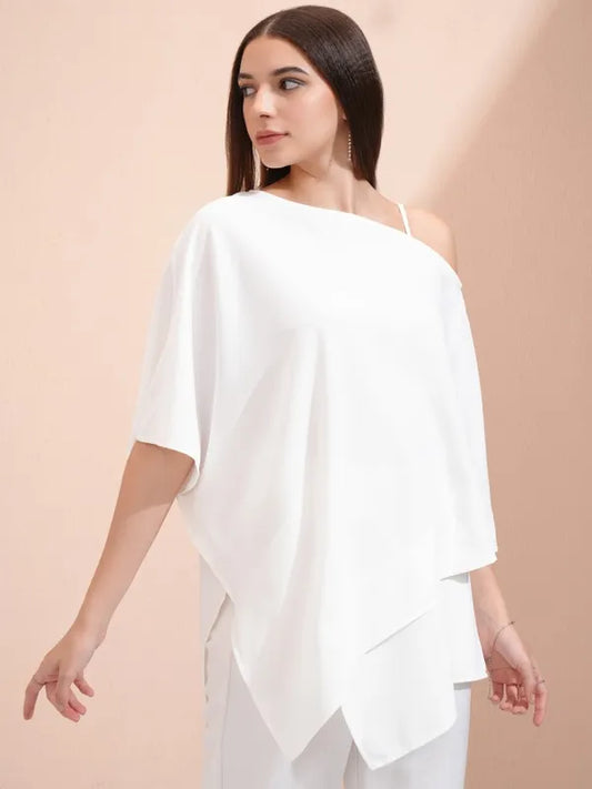 Suburbans  Women White Solid Regular Top