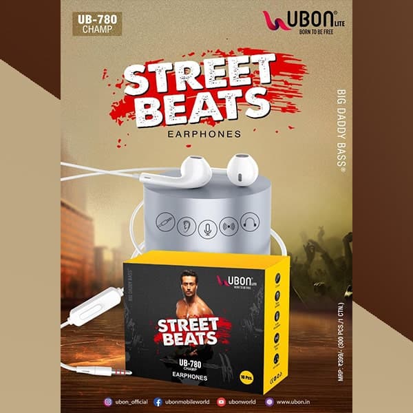 UBON UB-780 Champ In Ear Wired With Mic Earphones